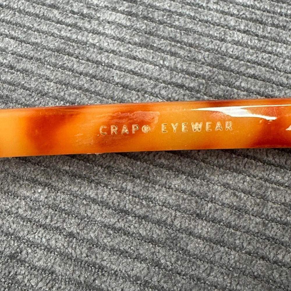 Crap‎ Eyewear The Nudie Club Polarized Y2K Sunglasses Orange Tortoise Gold 52-20